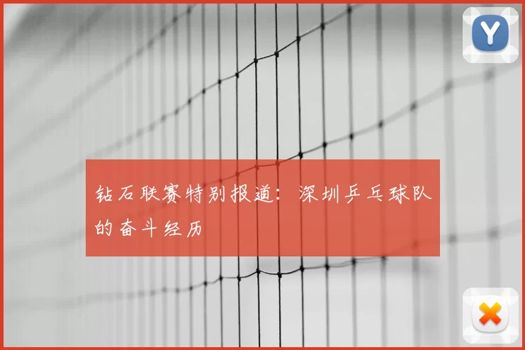 钻石联赛特别报道：深圳乒乓球队的奋斗经历